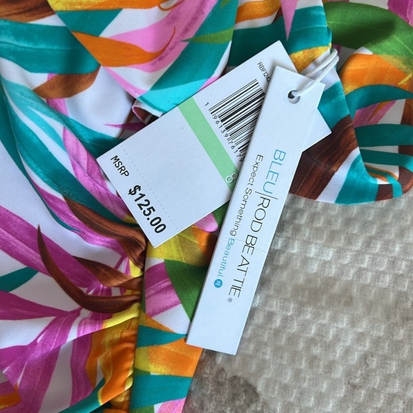 Bleu Rod Beattie Fantasy Island Strapless Bandeau One Piece Swimsuit Sz 8 - Picture 8 of 8